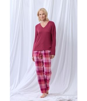 lords x lilies Dames pyjama wijnrood