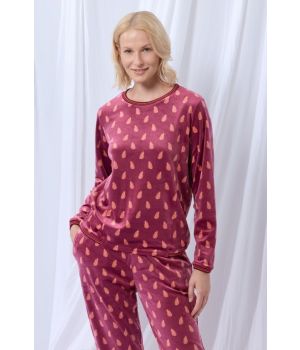 lords x lilies Dames sweater en broek wijnrood