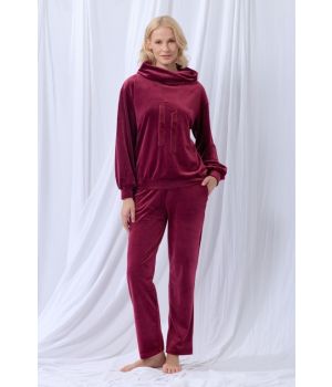 lords x lilies Dames sweater en broek wijnrood
