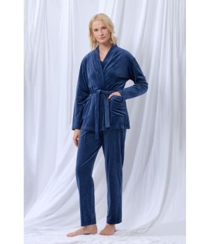 lords x lilies Dames huispak met topje donkerblauw