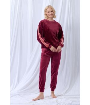 lords x lilies Dames sweater en broek wijnrood