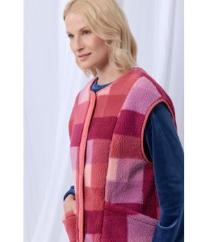 lords x lilies Dames bodywarmer teddy framboos