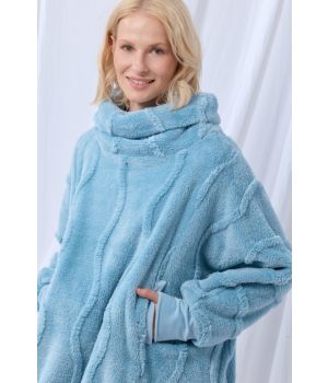 lords x lilies Dames poncho lichtblauw-one size