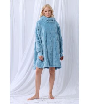 lords x lilies Dames poncho lichtblauw-one size