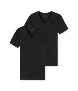 Schiesser 95/5 T-shirt 2-Pack zwart