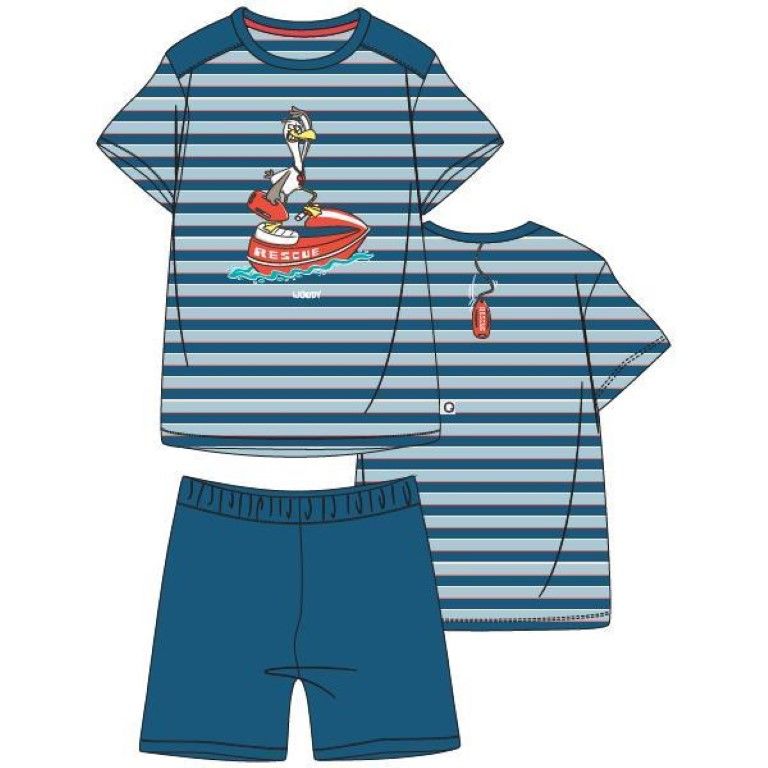 Woody Jongens-Heren pyjama blauw-rood