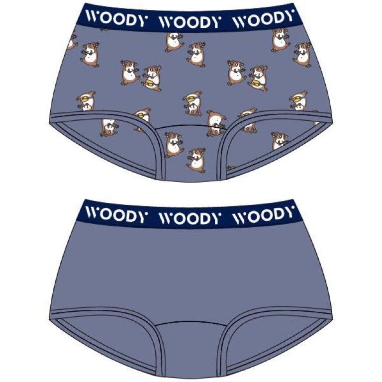 Woody Meisjes short duopack blauw + blau