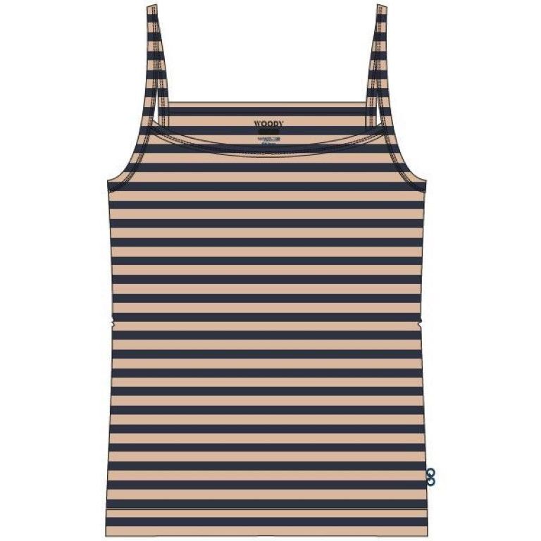 Woody Meisjes singlet blauw-beige