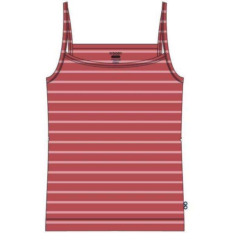 Woody Meisjes singlet rood-roze