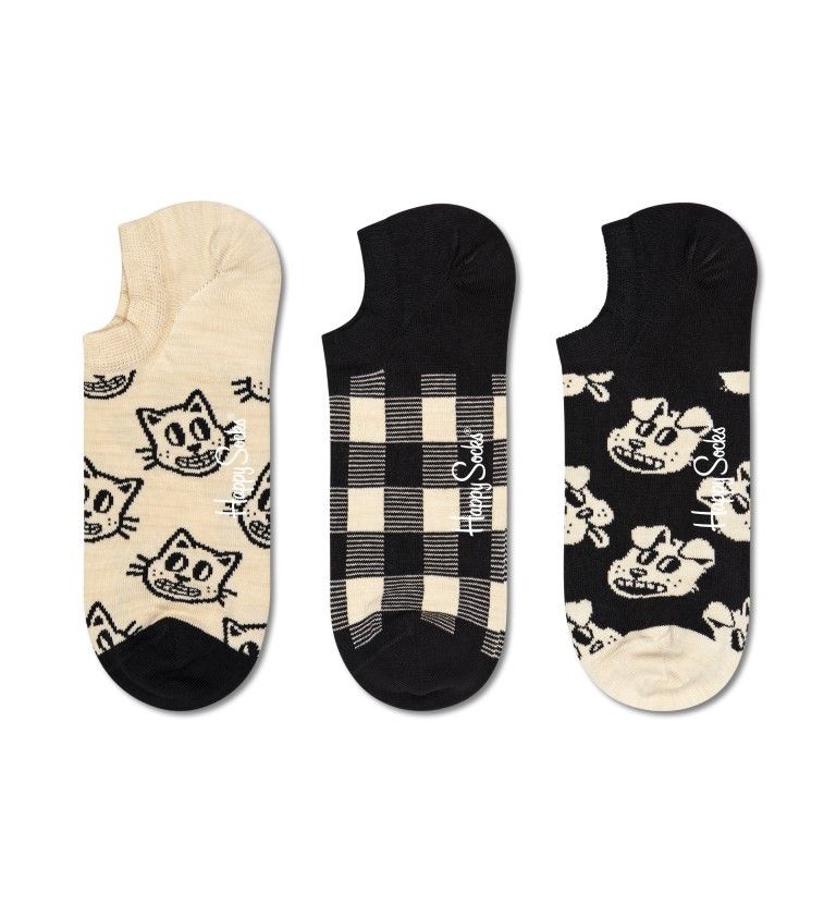 Happy Sock Pets No Show 3-Pack