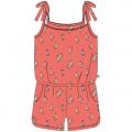 Woody Meisjes-Dames jumpsuit koraalroze meeuwen