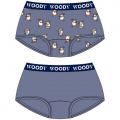 Woody Meisjes short duopack blauw + blau