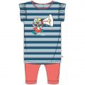 Woody Meisjes pyjama blauw-rood