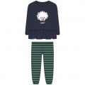 Woody Meisjes pyjama donkerblauw