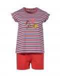 Woody Meisjes-Dames pyjama rood-blauw