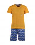 Woody Jongens-Heren pyjama geel