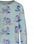 Woody Meisjes-Dames sweater en broek pastelgroen m