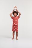 Woody Jongens-Heren pyjama donkerrood cavia
