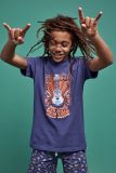 Woody Jongens-Heren pyjama donkerblauw