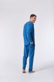 Woody Jongens-Heren pyjama blauw-groen