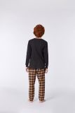 Woody Jongens-Heren pyjama antraciet