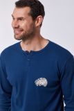 Woody Jongens-Heren pyjama donkerblauw