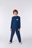 Woody Jongens-Heren pyjama donkerblauw