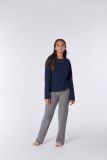 Woody Meisjes-Dames pyjama donkerblauw