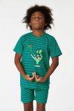 Woody Unisex Pyjama marine blauw-grasgro