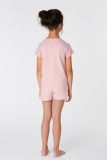 Woody Meisjes-Dames Pyjama wit-roze