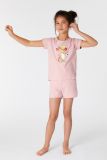 Woody Meisjes-Dames Pyjama wit-roze