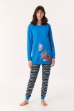 Woody Meisjes-Dames Pyjama blauw