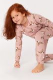 Woody Meisjes-Dames Pyjama oudroze uil