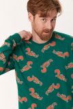 Woody Jongens-Heren Pyjama donkergroen eekhoorn