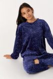 Woody Meisjes-Dames sweater en broek donkerblauw m