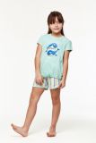 Woody Meisjes-Dames Pyjama turquoise