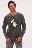 Woody Unisex Pyjama donkergrijs