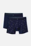 Woody Jongens-Heren Boxer duopack donkerblauw
