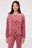 Woody Meisjes-Dames Pyjama bolletjes print roze