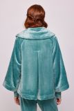 Woody Dames Poncho blauwgroen