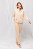 Woody Dames Korte jas en broek beige