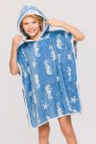 Woody Unisex Poncho zeepaardjes print