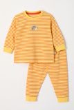 Woody Jongens-Heren Pyjama roest-gele streep