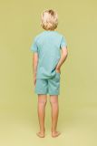 Woody Jongens-Heren Pyjama groen-blauwe streep