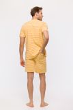 Woody Jongens-Heren Pyjama roest-gele streep