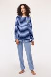 Woody Meisjes-Dames Pyjama blauwe streep
