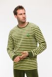 Woody Jongens-Heren Pyjama groene streep