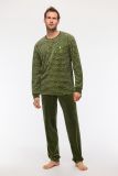 Woody Jongens-Heren Pyjama groene golfjes