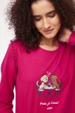 Woody Meisjes-Dames Pyjama framboos-rood