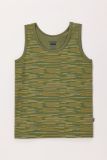 Woody Jongens Singlet kakigroene streep